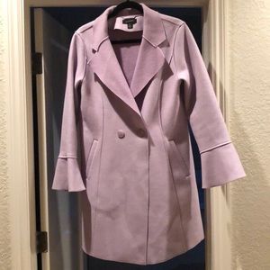 Lavender, wool and polyester, unlined coat